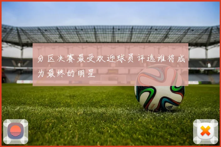 分区决赛最受欢迎球员评选谁将成为最终的明星